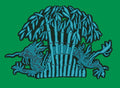 Dragon in Bamboo Forest Embroidery Design