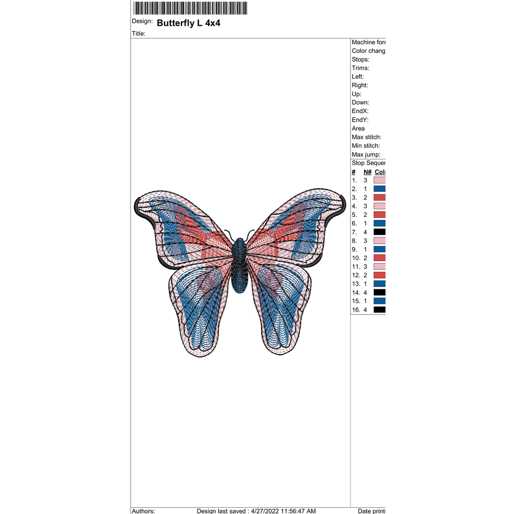 Butterfly Embroidery Design