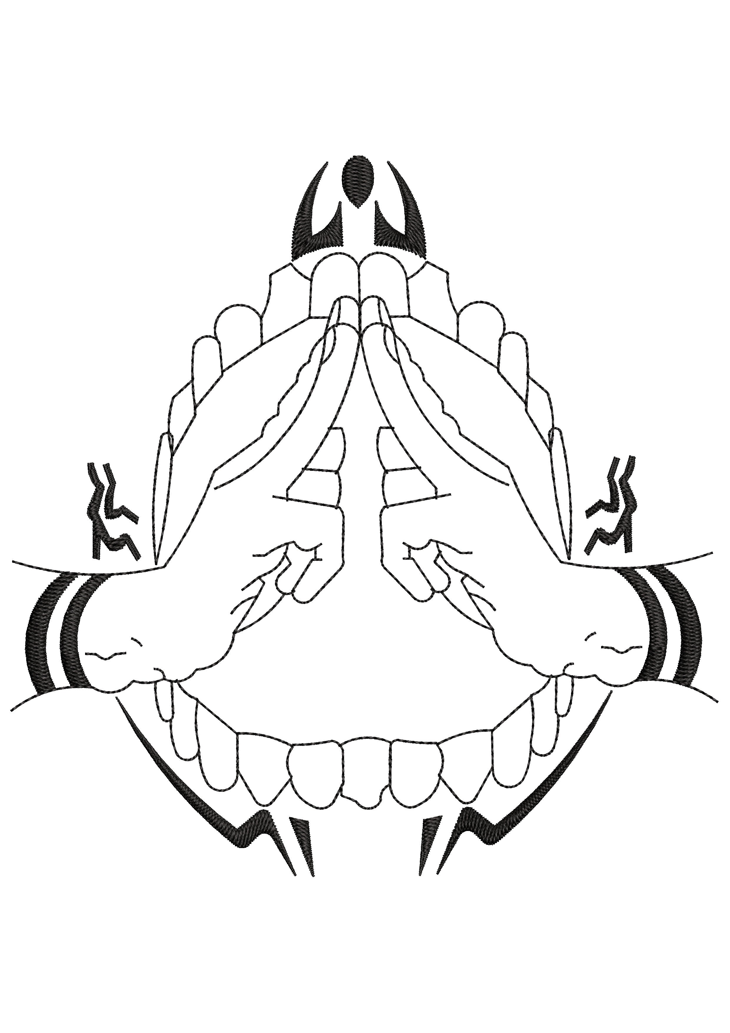 Gymnastic Hands Embroidery Design