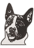 Dog Head Embroidery Design