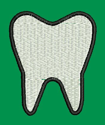 Tooth Embroidery Design