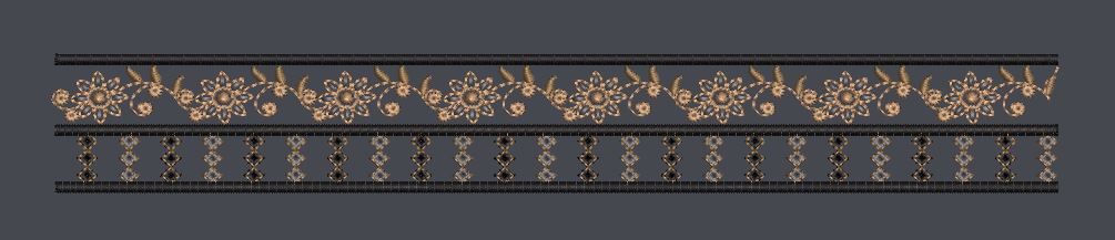 Ornate Daisy Vine an Pillar Combo Embroidery Design