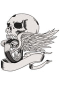 Alr Speed Skull Embroidery Design