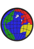 World Map Ocean Embroidery Design