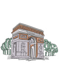 Gate of Garden Embroidery Design