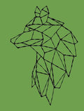 Geometric Wolf Bust Embroidery Design