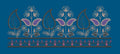 Paisley and Blossom Stalk Border Embroidery Design