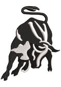 Black Bull Embroidery Design