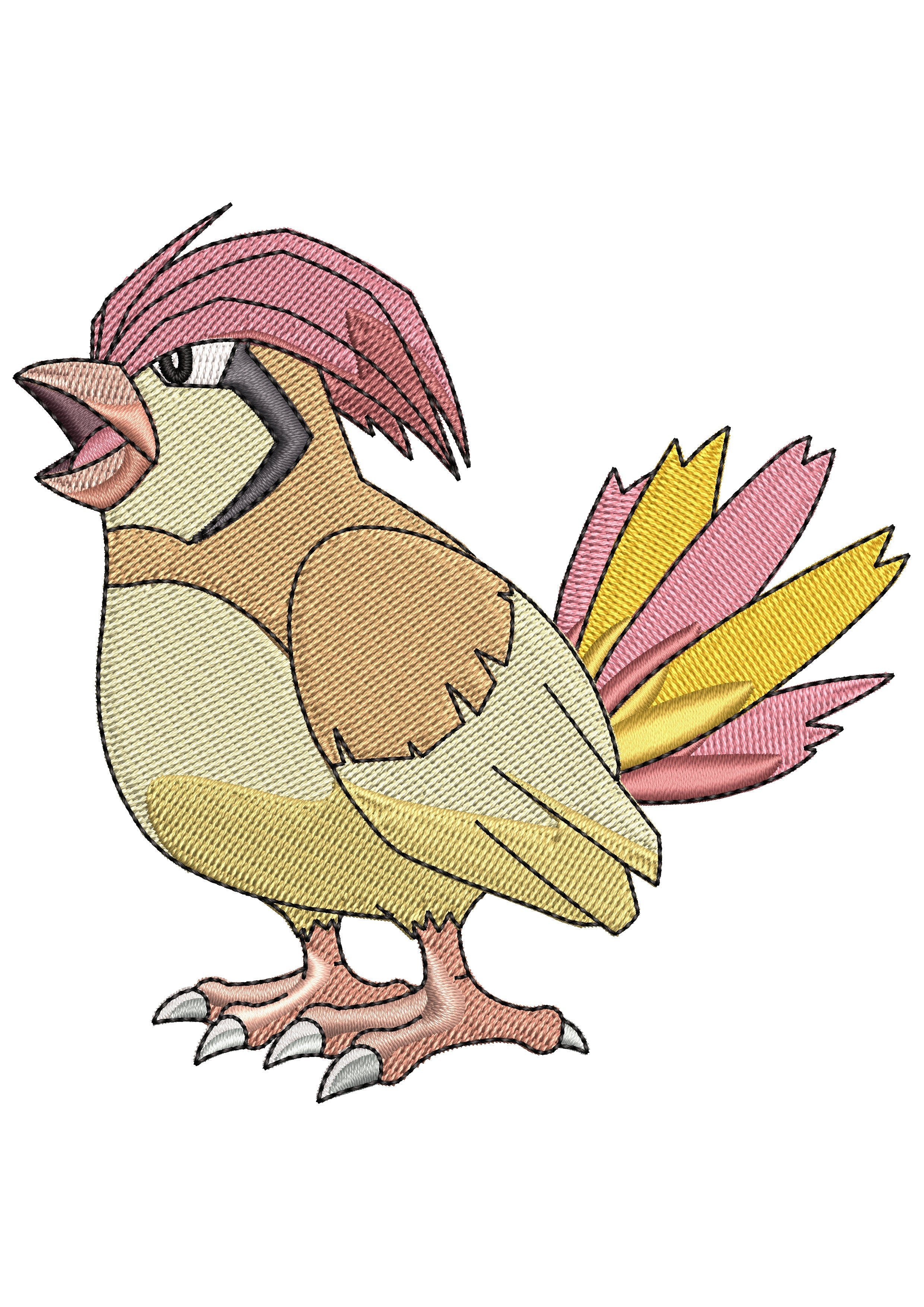 Bird Song Embroidery Design