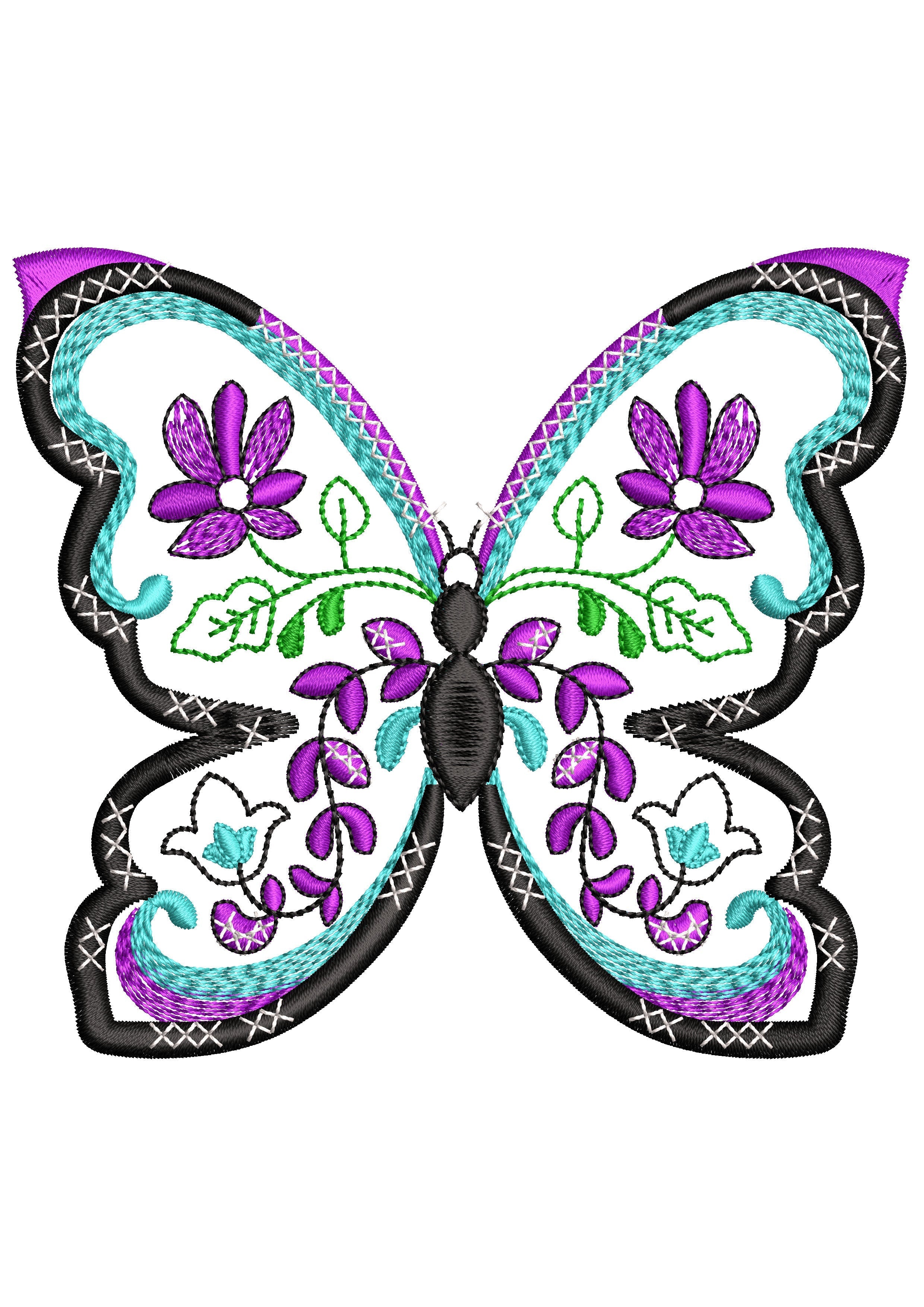 Butterfly Multi Embroidery Design