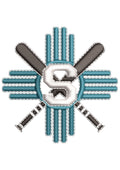 Base Bat Cross Embroidery Design