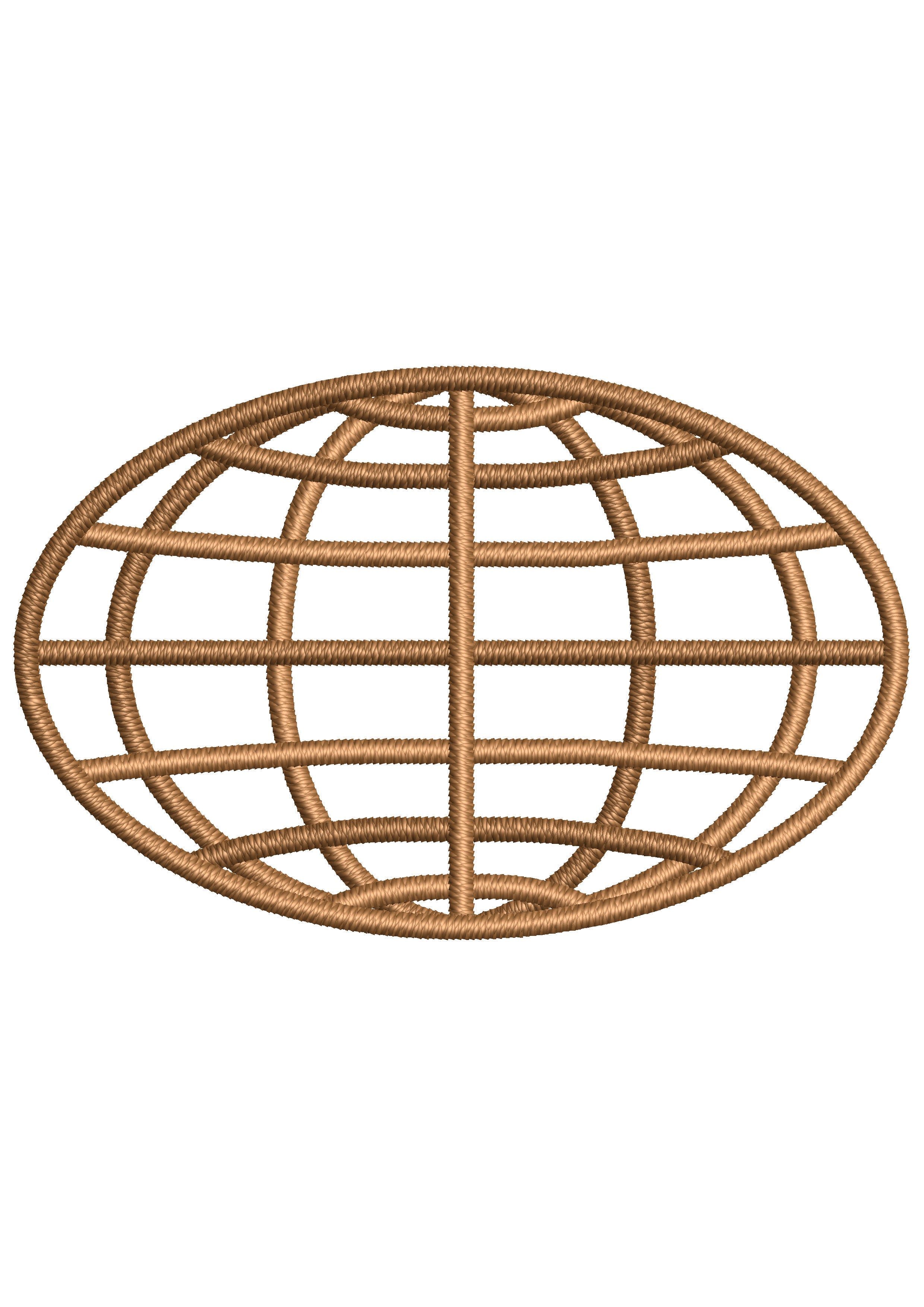 Vector World Embroidery Design