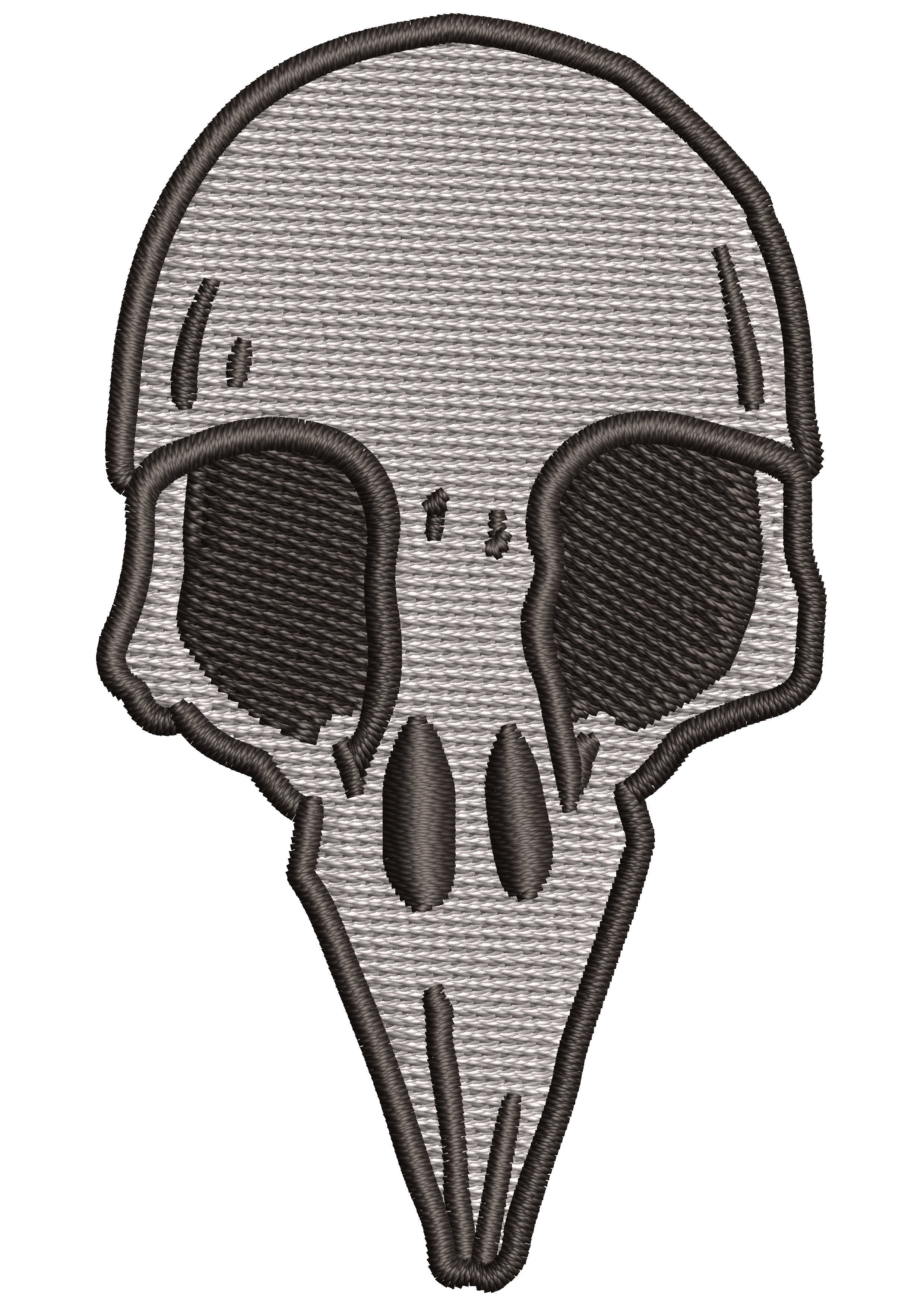 Ealian Skull Embroidery Design