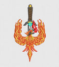 Phoenix Embroidery Design