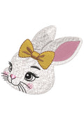 Rabbit Head Embroidery Design