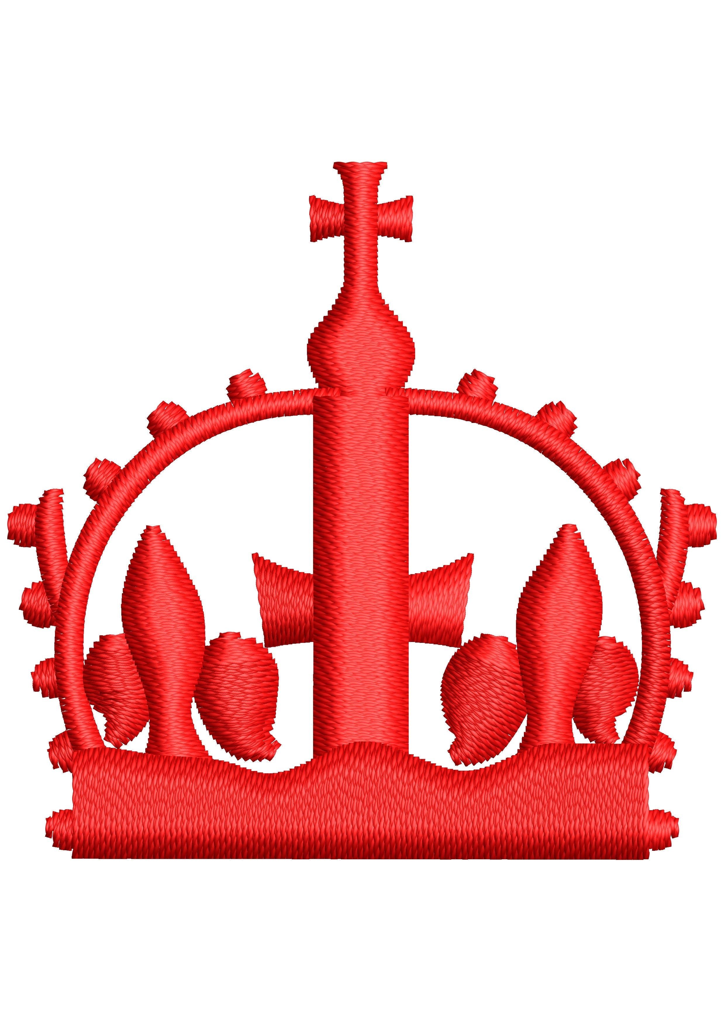 Crown Embroidery Design