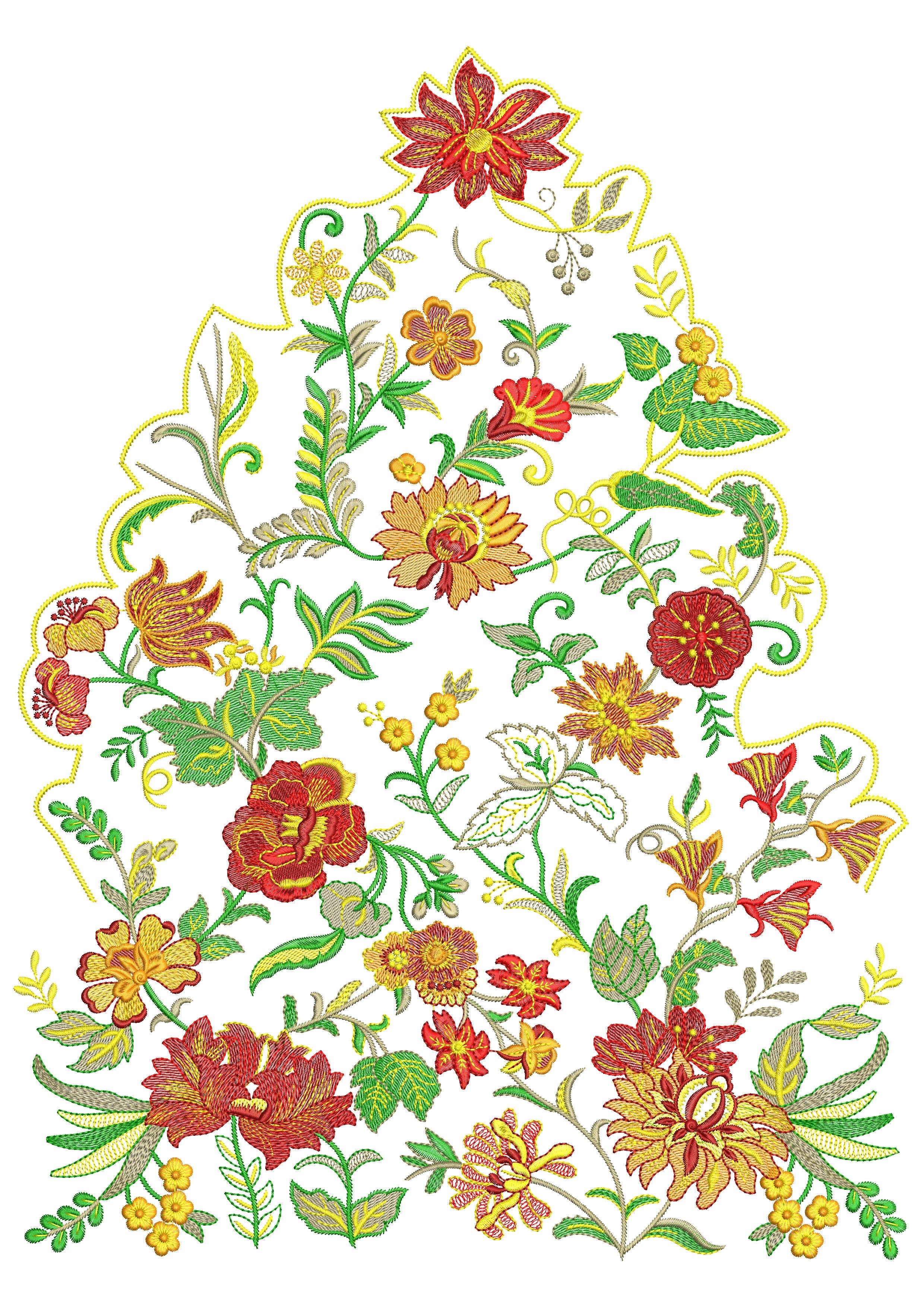 Flower Banch Embroidery Design