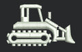 Tracked Earthmover Silhouette Embroidery Design