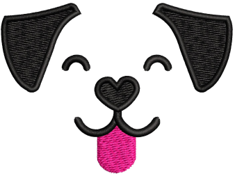 Dog Face Embroidery Design
