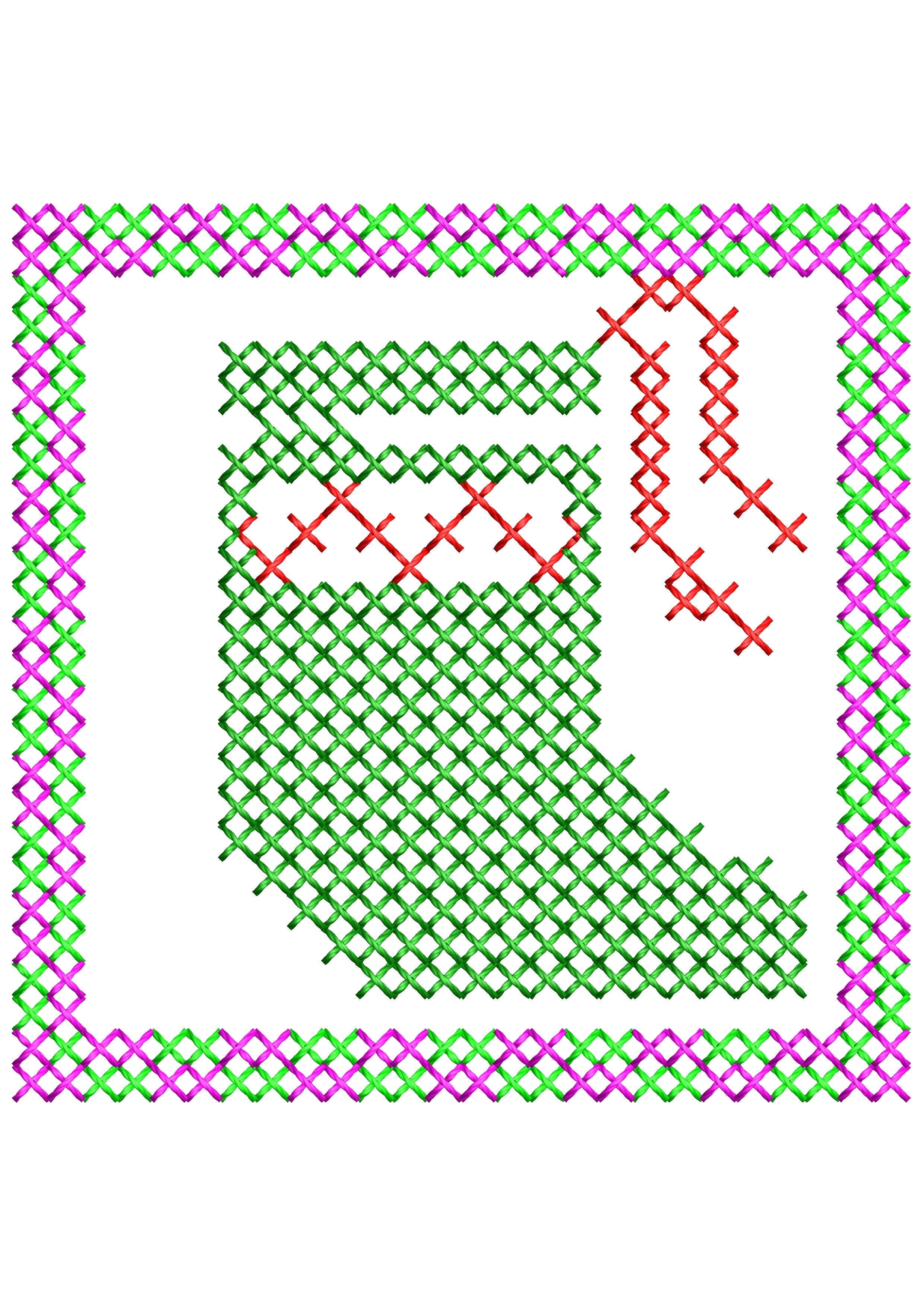 Stoking Crosstitch Embroidery Design