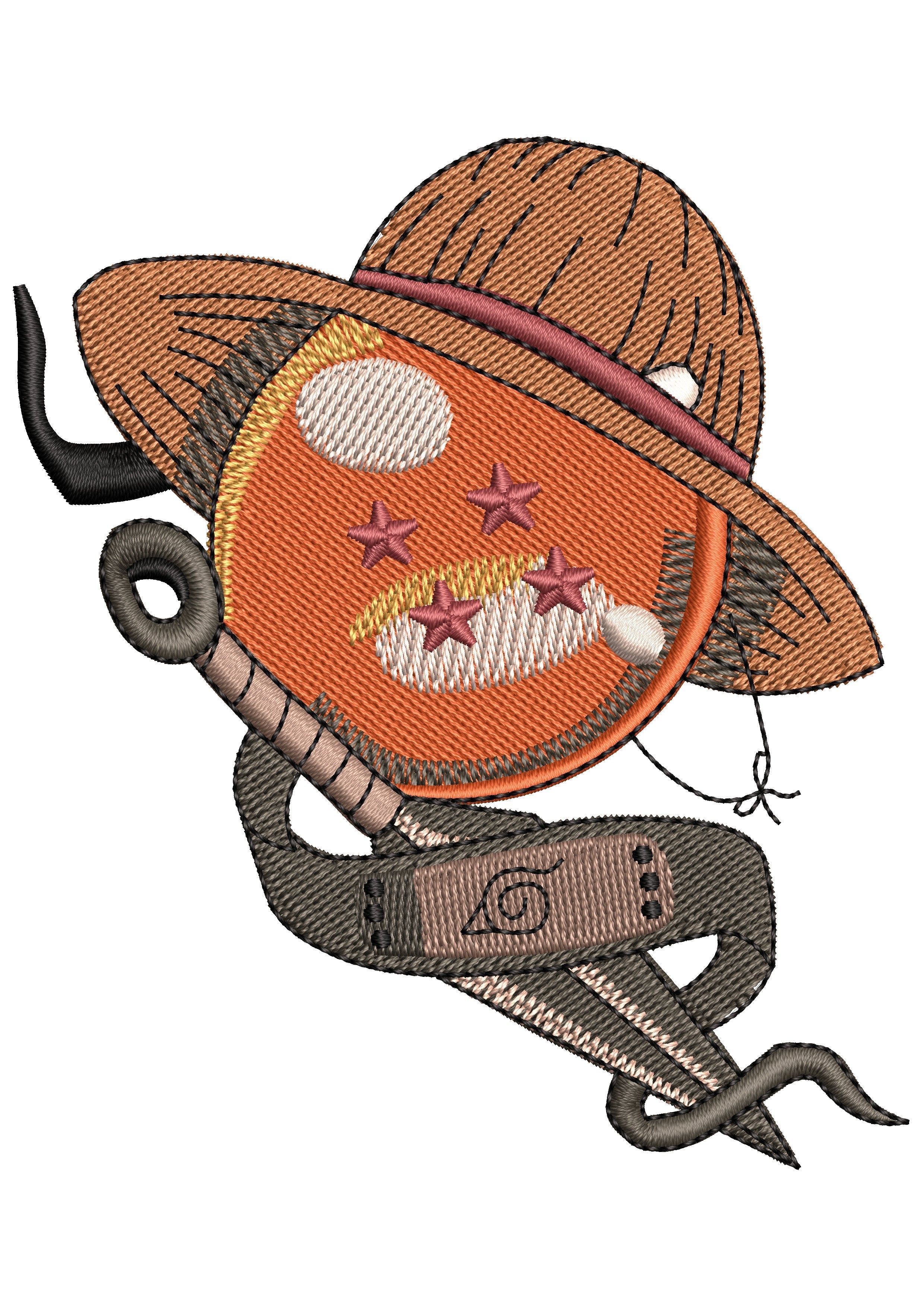 Hat Earth Embroidery Design