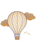 Fire Balloon Embroidery Design