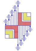 Geometric Cross Stitch Art Embroidery Design