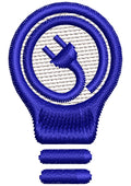 Plug Light Sign Embroidery Design