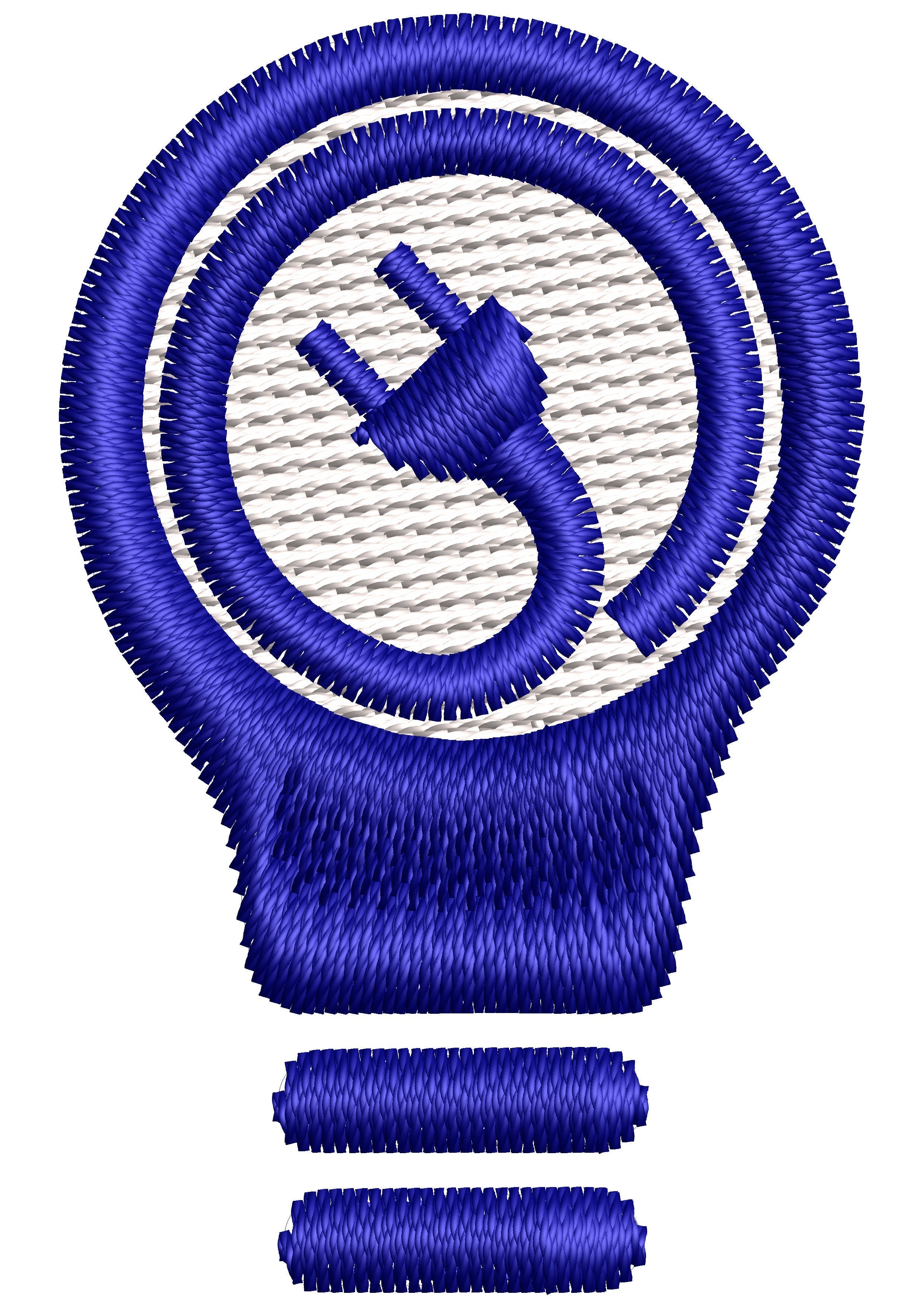 Plug Light Sign Embroidery Design