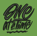 One At a Time Script Embroidery Design