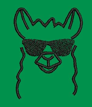 Llama Embroidery Design