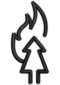 House Fire Embroidery Design