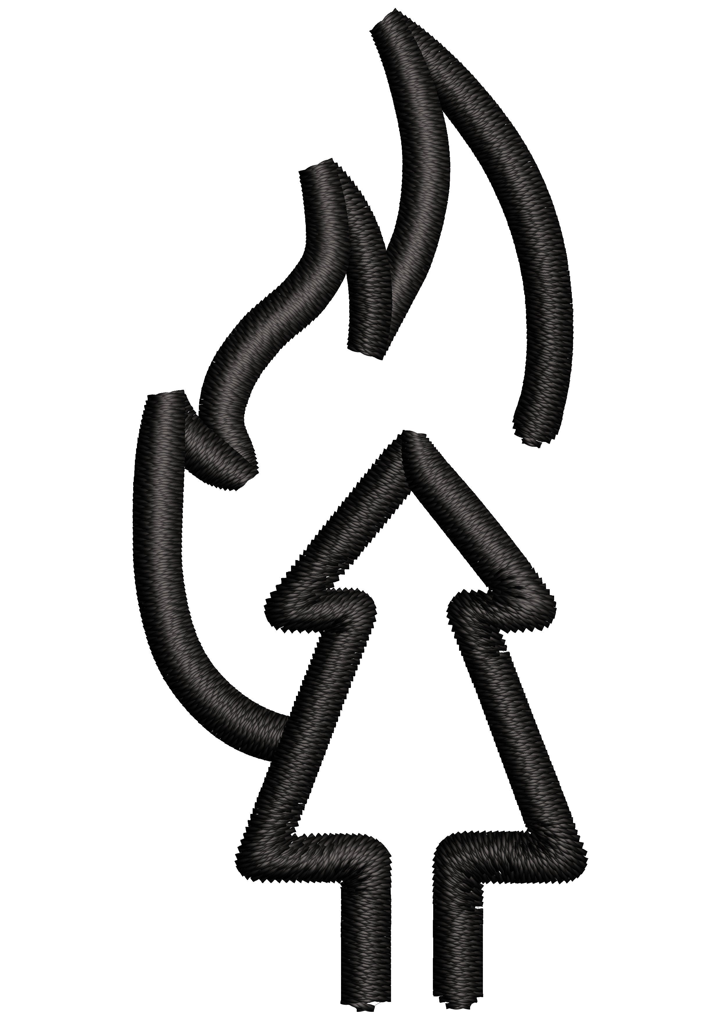 House Fire Embroidery Design