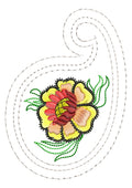 Twin Sequin Flower Embroidery Design