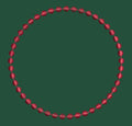 Stylized Circle in Red Embroidery Design