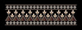 Triangular Floral Lattice Border Embroidery Design