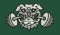 Gym Dog Embroidery Design
