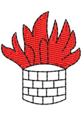 Flame Embroidery Design