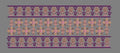Symmetrical Floral Rosette Border Embroidery Design