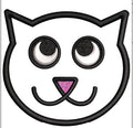 Cat Face Embroidery Design