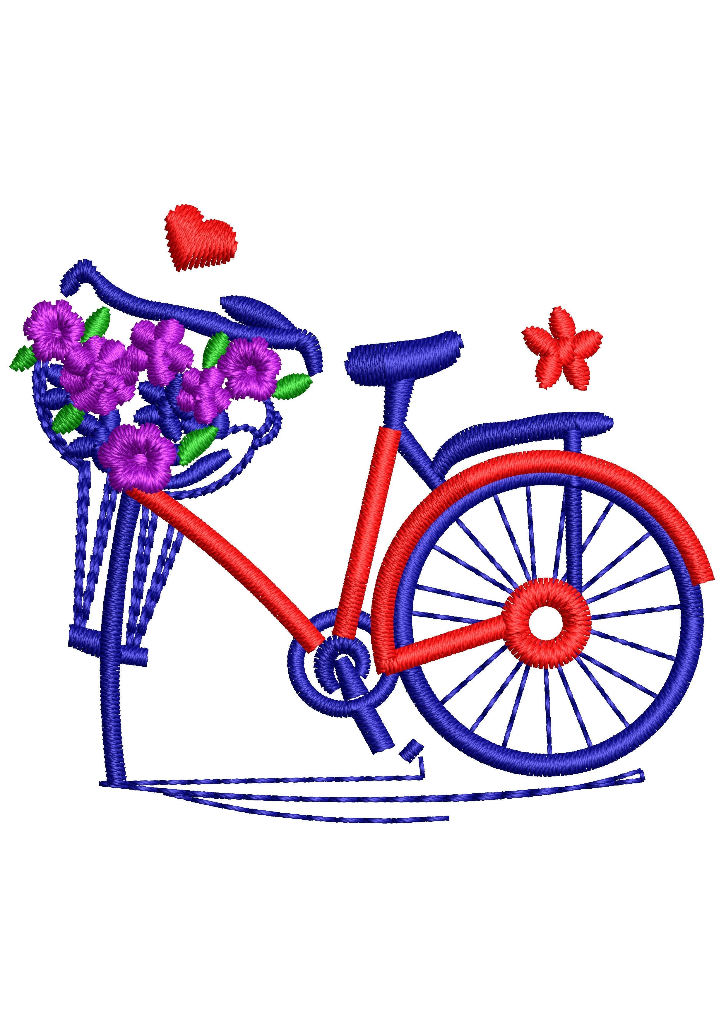 Love Cycle Embroidery Design