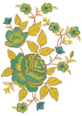 Golden Leaf Embroidery Design