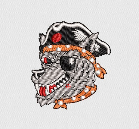 Wolf Embroidery Design