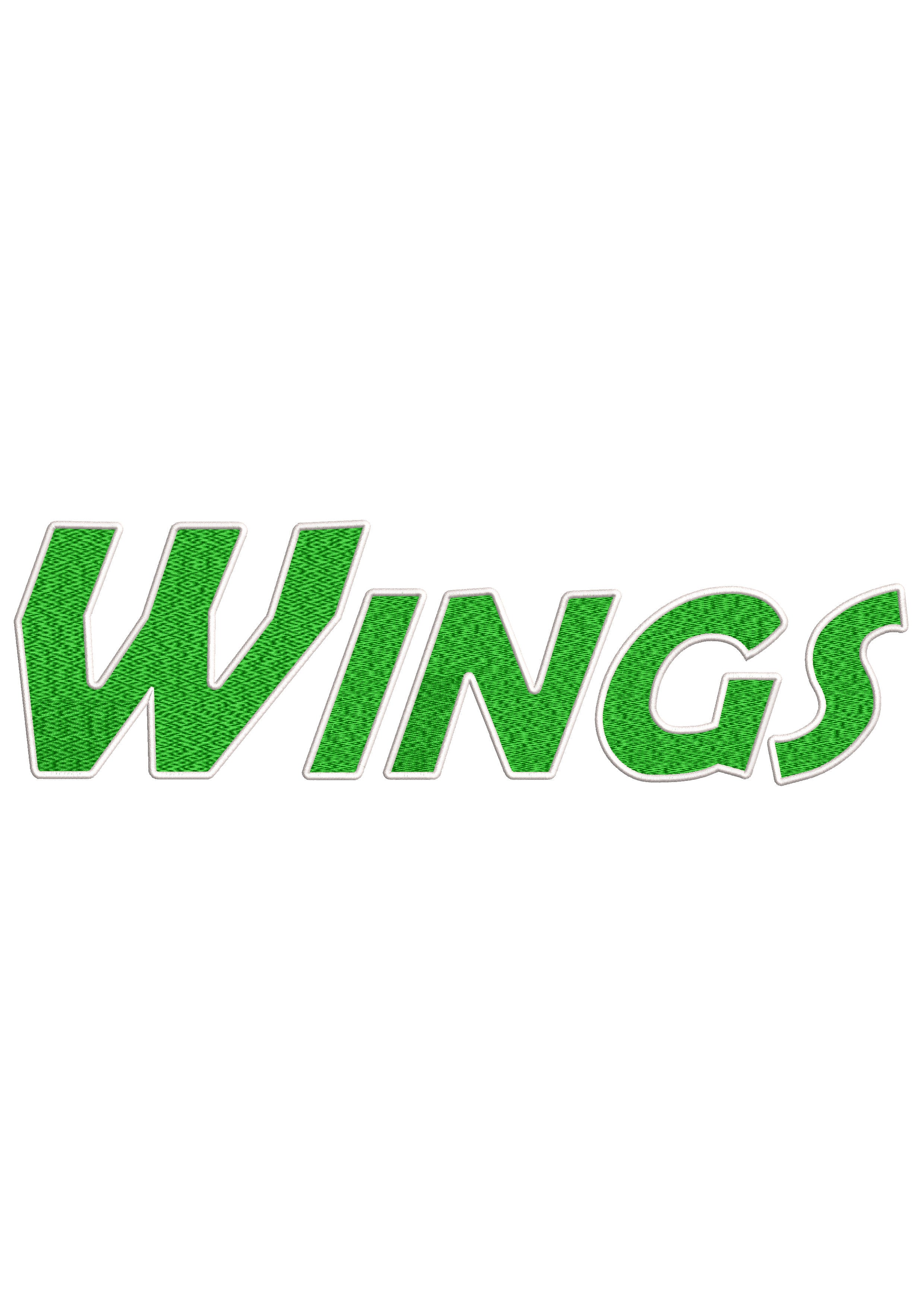Wings Embroidery Design
