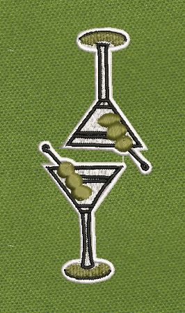 Martin Glass Brown Embroidery Design