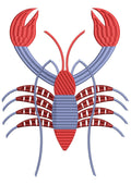 Ocean Crab Embroidery Design