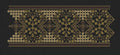 Black Golden Diamond Jaal Panel Black & Dark Gold Embroidery Design