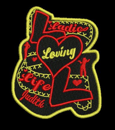 Heartfelt Affirmation Patch Embroidery Design