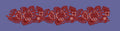 Coral Floral Vine Border Embroidery Design