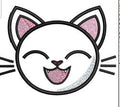 Cat Face Embroidery Design